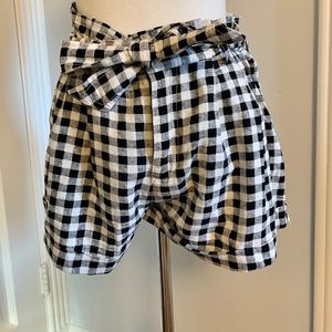 Gingham shorts - Black and white